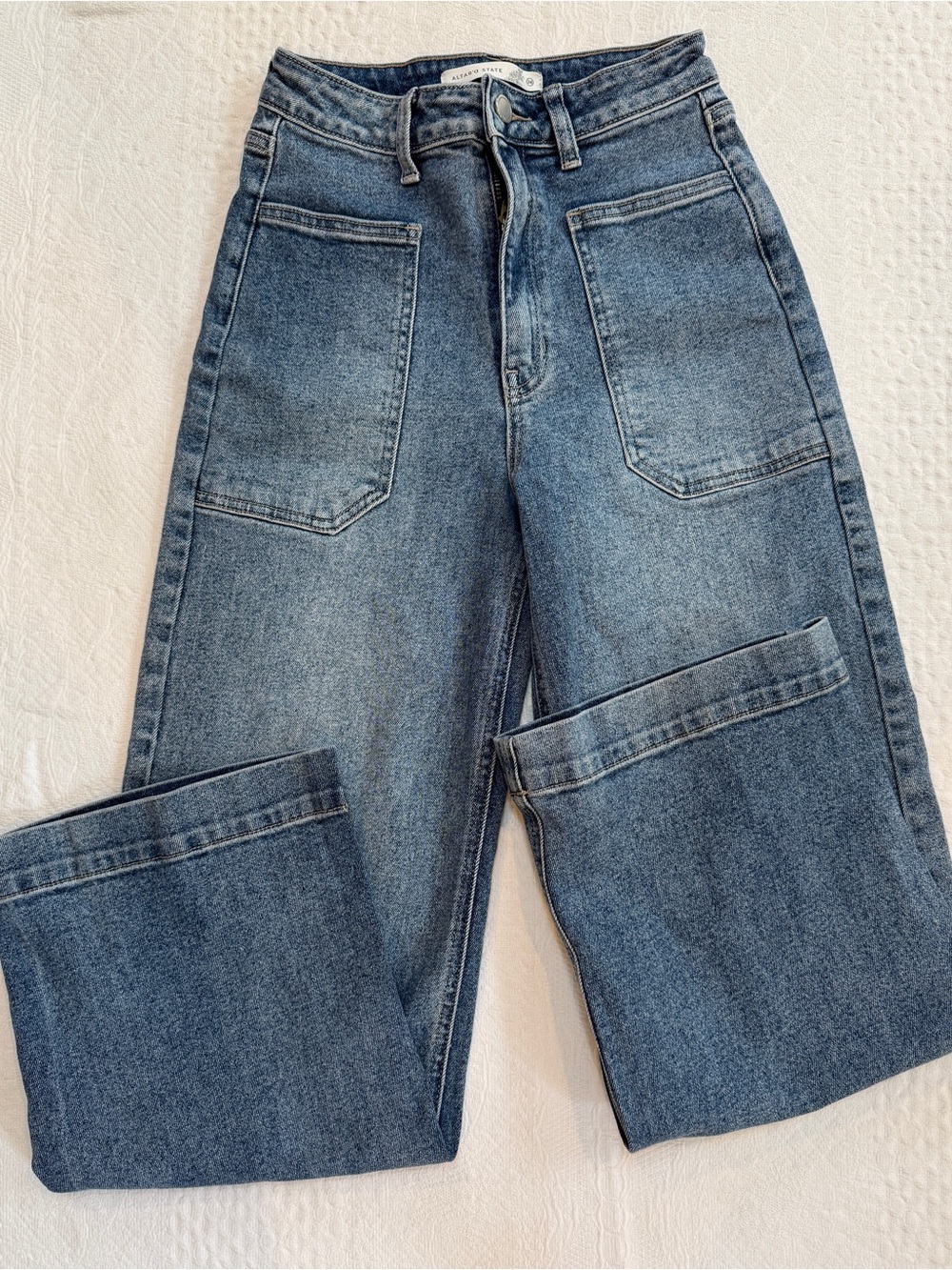 Altard State Wide Leg High Rise Women’s Denim Blue Jeans Size 24